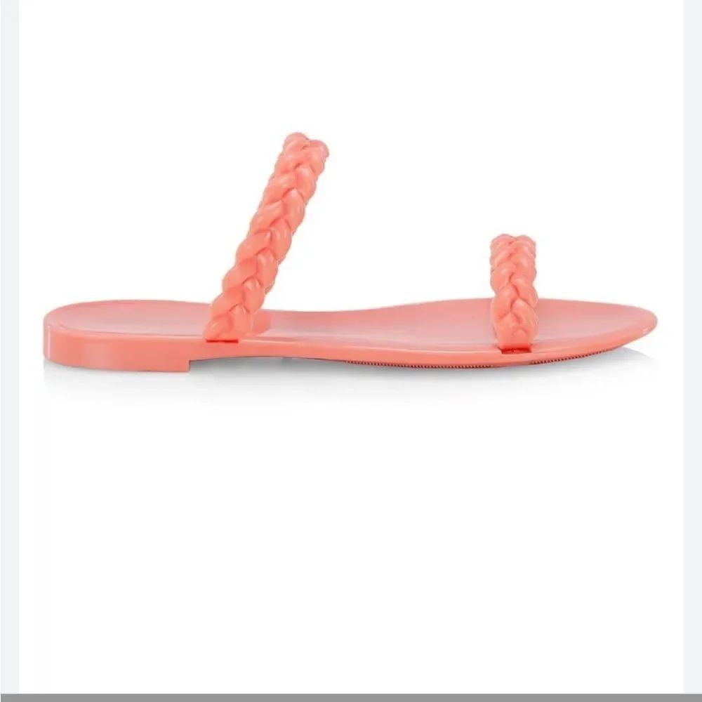Stuart Weitzman Braida Sawyer Jelly Sandals Apricot Women Sz 10